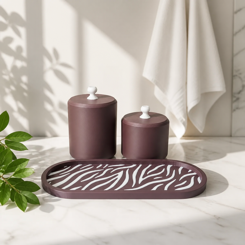 Multi-Purpose Organizer Set with Decorative Tray