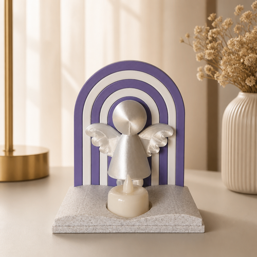 Angel Candle Holder with LED Tealight | Modern Religious Home Decor