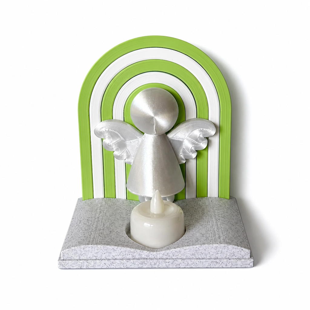 Angel Candle Holder with LED Tealight | Modern Religious Home Decor