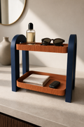 Modern Two-Tier Organizer Tray – Beige & Brown