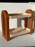 Modern Two-Tier Organizer Tray – Beige & Brown