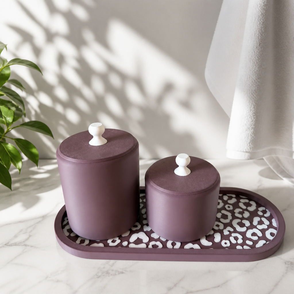 Multi-Purpose Organizer Set with Decorative Tray