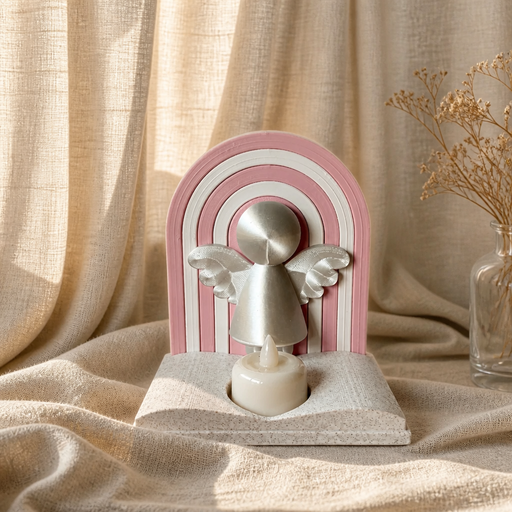 Angel Candle Holder with LED Tealight | Modern Religious Home Decor