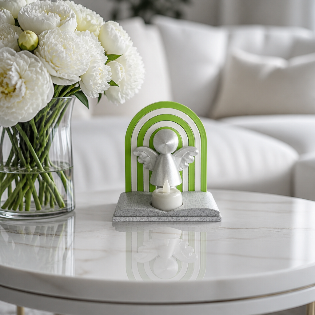 Angel Candle Holder with LED Tealight | Modern Religious Home Decor