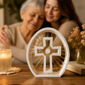 Christian Cross Sunburst Table Decor – Faith-Inspired Home Decoration